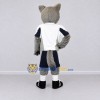 Custom Gray White and Navy Blue Wolf in Sportswear Mascot Costume Adult Full Body Suit for Sports Events Custom Gray White and Navy Blue Wolf in Sportswear Mascot Costume Adult Full Body Suit for Sports Events