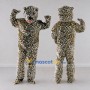 Custom Tan and Black Leopard Mascot Costume Adult Full Body Suit for Wildlife Events