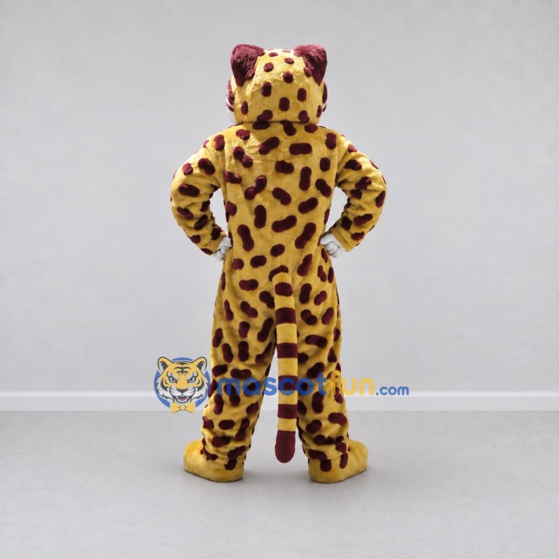 Custom Yellow Brown and White Spotted Cat Mascot Costume Adult Full Body Suit for Wildlife Events Custom Yellow Brown and White Spotted Cat Mascot Costume Adult Full Body Suit for Wildlife Events