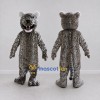 Custom Gray Black and White Spotted Cat Mascot Costume Adult Full Body Suit for Wildlife Events
