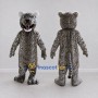 Custom Gray Black and White Spotted Cat Mascot Costume Adult Full Body Suit for Wildlife Events