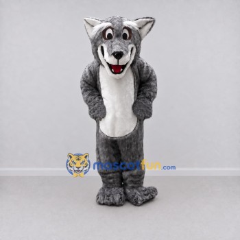 Custom Gray and White Cat Mascot Costume Adult Full Body Suit for Pet Events