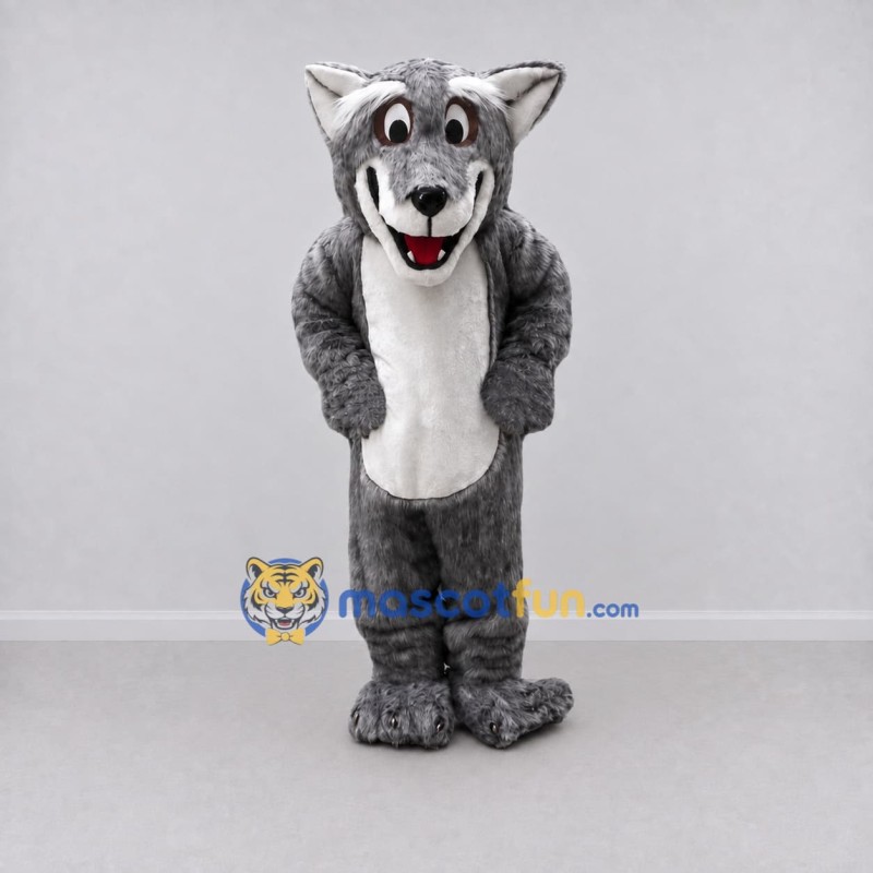 Custom Gray and White Cat Mascot Costume Adult Full Body Suit for Pet Events Custom Gray and White Cat Mascot Costume Adult Full Body Suit for Pet Events