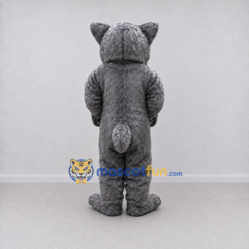Custom Gray and White Cat Mascot Costume Adult Full Body Suit for Pet Events Custom Gray and White Cat Mascot Costume Adult Full Body Suit for Pet Events
