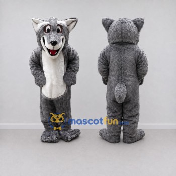 Custom Gray and White Cat Mascot Costume Adult Full Body Suit for Pet Events