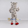 Custom White and Black Spotted Cat in Sneakers Mascot Costume Adult Full Body Suit for School Events Custom White and Black Spotted Cat in Sneakers Mascot Costume Adult Full Body Suit for School Events
