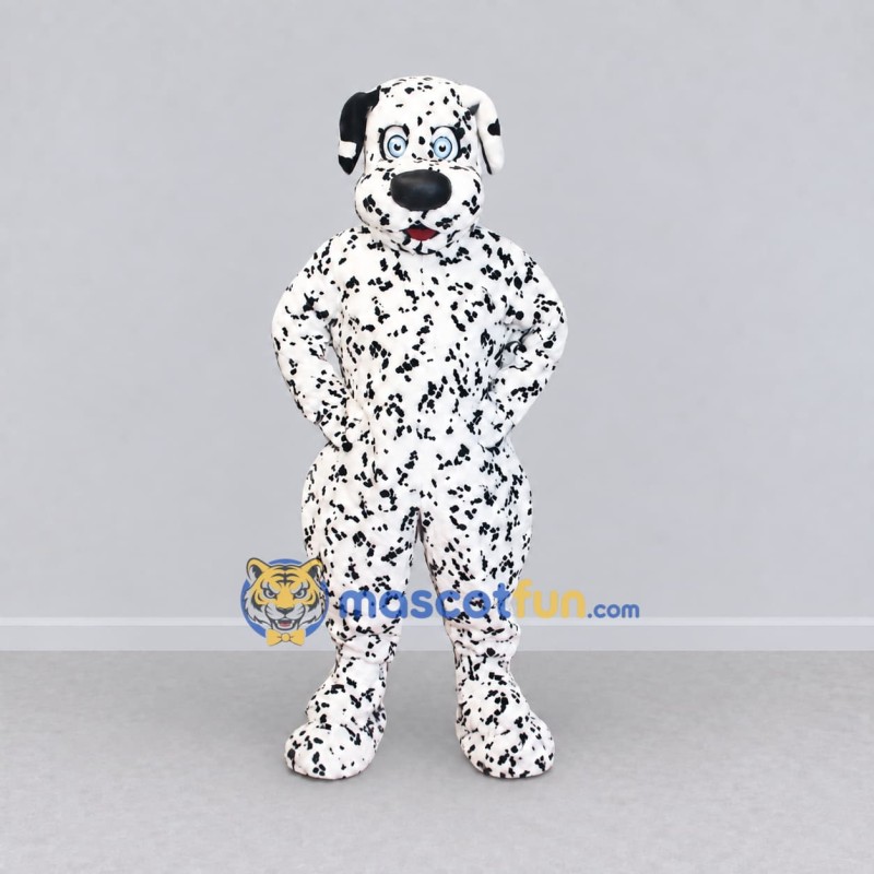 Custom White and Black Dalmatian Dog Mascot Costume Adult Full Body Suit for Pet Events Custom White and Black Dalmatian Dog Mascot Costume Adult Full Body Suit for Pet Events