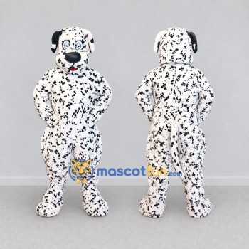 Custom White and Black Dalmatian Dog Mascot Costume Adult Full Body Suit for Pet Events