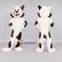 Custom White and Brown Cat Mascot Costume Adult Full Body Suit for Pet Events