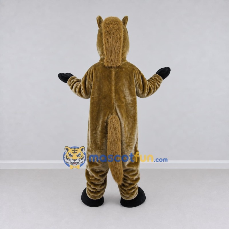 Custom Brown and White Horse Mascot Costume Adult Full Body Suit for Community Events