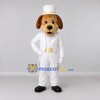Custom Tan and White Dog in Tuxedo Mascot Costume Adult Full Body Suit for Themed Parties