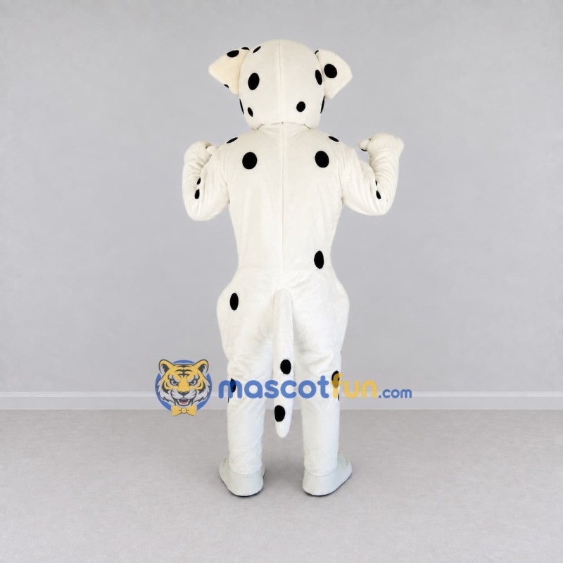 Custom White and Black Dalmatian Dog Mascot Costume Adult Full Body Suit for Pet Events Custom White and Black Dalmatian Dog Mascot Costume Adult Full Body Suit for Pet Events