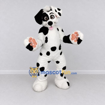 Custom White and Black Dalmatian Dog Mascot Costume Adult Full Body Suit for Pet Events Custom White and Black Dalmatian Dog Mascot Costume Adult Full Body Suit for Pet Events