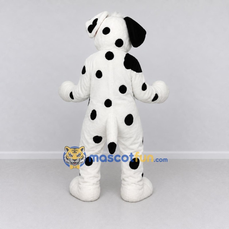Custom White and Black Dalmatian Dog Mascot Costume Adult Full Body Suit for Pet Events Custom White and Black Dalmatian Dog Mascot Costume Adult Full Body Suit for Pet Events