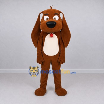 Custom Brown and Cream Long Eared Dog Mascot Costume Adult Full Body Suit for Pet Events
