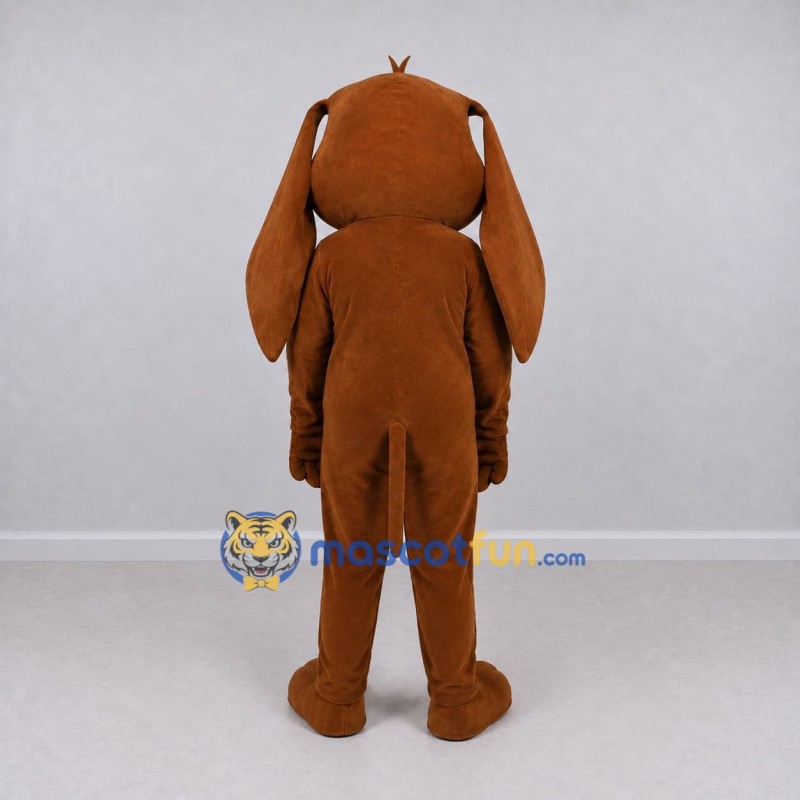 Custom Brown and Cream Long Eared Dog Mascot Costume Adult Full Body Suit for Pet Events Custom Brown and Cream Long Eared Dog Mascot Costume Adult Full Body Suit for Pet Events