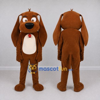 Custom Brown and Cream Long Eared Dog Mascot Costume Adult Full Body Suit for Pet Events