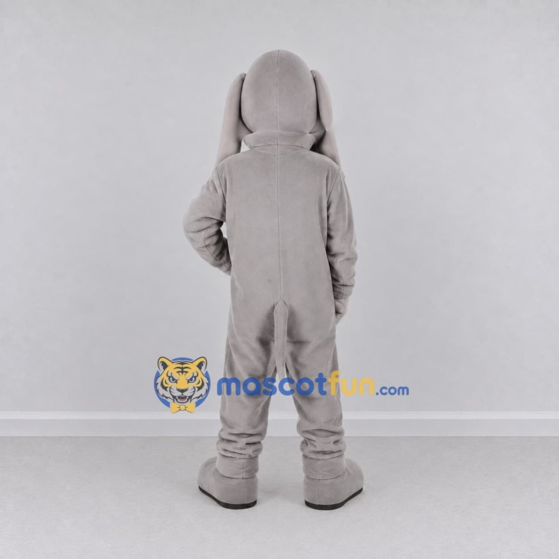 Custom Gray Long Eared Dog Mascot Costume Adult Full Body Suit for Pet Events Custom Gray Long Eared Dog Mascot Costume Adult Full Body Suit for Pet Events