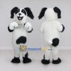 Custom White and Black Dog Mascot Costume Adult Full Body Suit for Pet Events Custom White and Black Dog Mascot Costume Adult Full Body Suit for Pet Events