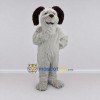 Custom White and Brown Shaggy Dog Mascot Costume Adult Full Body Suit for Pet Events Custom White and Brown Shaggy Dog Mascot Costume Adult Full Body Suit for Pet Events