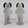 Custom White and Brown Shaggy Dog Mascot Costume Adult Full Body Suit for Pet Events Custom White and Brown Shaggy Dog Mascot Costume Adult Full Body Suit for Pet Events