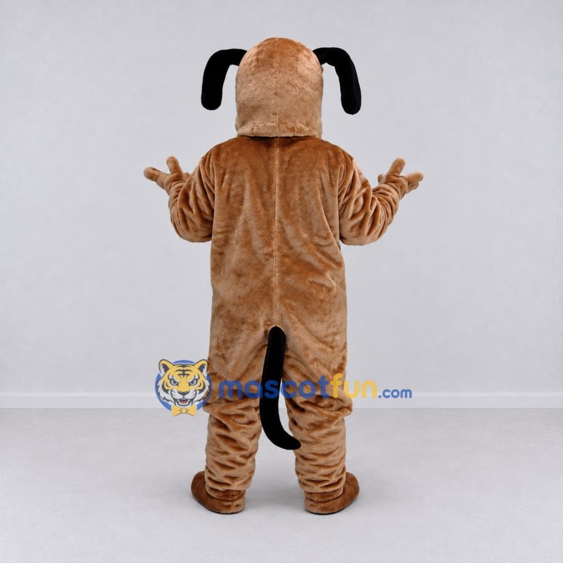 Custom Tan and Black Dog Mascot Costume Adult Full Body Suit for Pet Events Custom Tan and Black Dog Mascot Costume Adult Full Body Suit for Pet Events