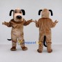 Custom Tan and Black Dog Mascot Costume Adult Full Body Suit for Pet Events