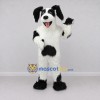 Custom White and Black Dog Mascot Costume Adult Full Body Suit for Pet Events Custom White and Black Dog Mascot Costume Adult Full Body Suit for Pet Events