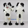 Custom White and Black Dog Mascot Costume Adult Full Body Suit for Pet Events Custom White and Black Dog Mascot Costume Adult Full Body Suit for Pet Events
