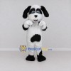 Custom White and Black Dog Mascot Costume Adult Full Body Suit for Pet Events Custom White and Black Dog Mascot Costume Adult Full Body Suit for Pet Events