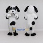 Custom White and Black Dog Mascot Costume Adult Full Body Suit for Pet Events