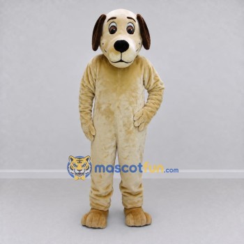 Custom Tan and Brown Dog Mascot Costume Adult Full Body Suit for Pet Events