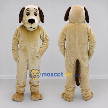 Custom Tan and Brown Dog Mascot Costume Adult Full Body Suit for Pet Events
