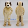 Custom Tan and Brown Dog Mascot Costume Adult Full Body Suit for Pet Events