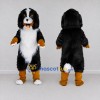 Custom Black Brown and White Bernese Mountain Dog Mascot Costume Adult Full Body Suit for Pet Events Custom Black Brown and White Bernese Mountain Dog Mascot Costume Adult Full Body Suit for Pet Events