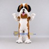 Custom Brown and White Saint Bernard Dog Mascot Costume Adult Full Body Suit for Pet Events Custom Brown and White Saint Bernard Dog Mascot Costume Adult Full Body Suit for Pet Events