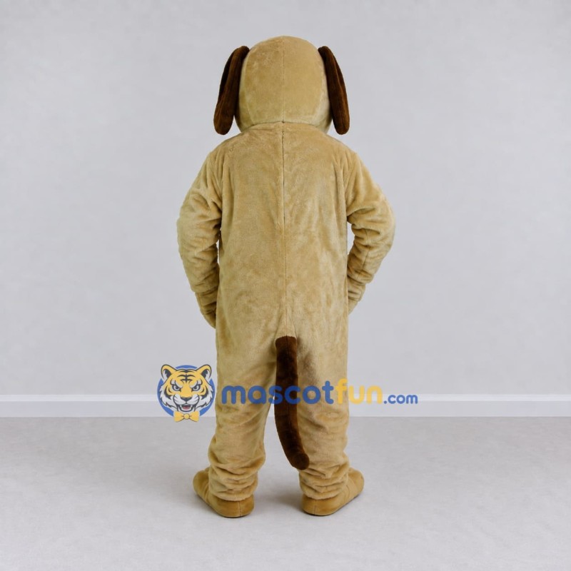 Custom Tan and Brown Dog Mascot Costume Adult Full Body Suit for Pet Events Custom Tan and Brown Dog Mascot Costume Adult Full Body Suit for Pet Events
