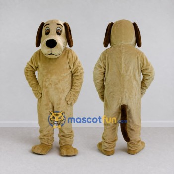 Custom Tan and Brown Dog Mascot Costume Adult Full Body Suit for Pet Events