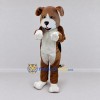 Custom Brown Black and White Dog Mascot Costume Adult Full Body Suit for Pet Events