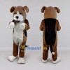 Custom Brown Black and White Dog Mascot Costume Adult Full Body Suit for Pet Events