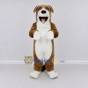 Custom Brown Black and White Dog Mascot Costume Adult Full Body Suit for Pet Events