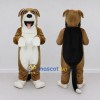 Custom Brown Black and White Dog Mascot Costume Adult Full Body Suit for Pet Events
