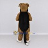 Custom Brown Black and White Dog Mascot Costume Adult Full Body Suit for Pet Events