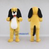 Custom Yellow Black and White Long Eared Dog Mascot Costume Adult Full Body Suit for Pet Events