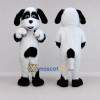 Custom White and Black Dog Mascot Costume Adult Full Body Suit for Pet Events Custom White and Black Dog Mascot Costume Adult Full Body Suit for Pet Events