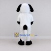 Custom White and Black Dog Mascot Costume Adult Full Body Suit for Pet Events Custom White and Black Dog Mascot Costume Adult Full Body Suit for Pet Events