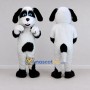 Custom White and Black Dog Mascot Costume Adult Full Body Suit for Pet Events