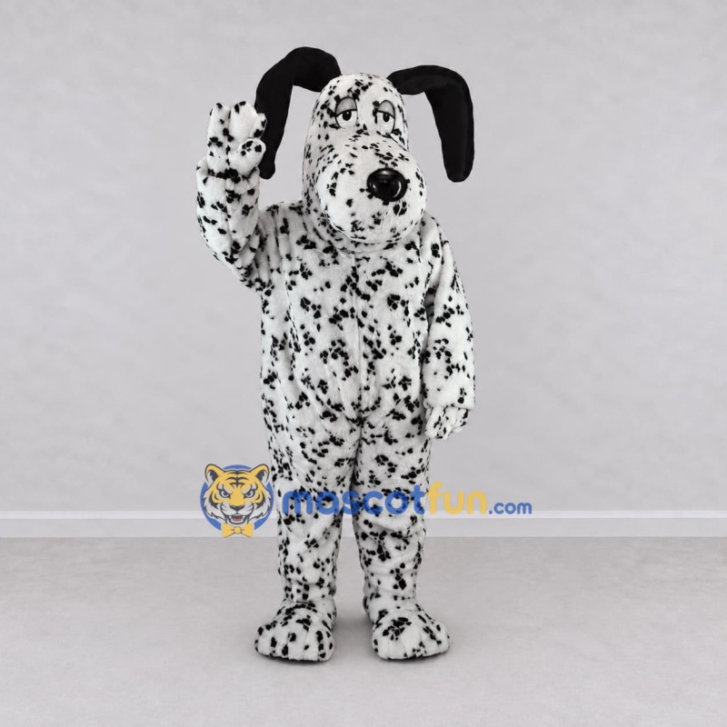 Custom White and Black Dalmatian Dog Mascot Costume Adult Full Body Suit for Pet Events Custom White and Black Dalmatian Dog Mascot Costume Adult Full Body Suit for Pet Events