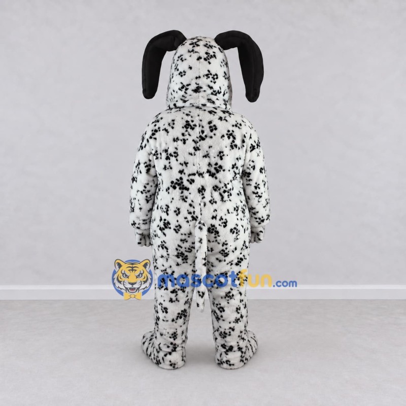 Custom White and Black Dalmatian Dog Mascot Costume Adult Full Body Suit for Pet Events Custom White and Black Dalmatian Dog Mascot Costume Adult Full Body Suit for Pet Events