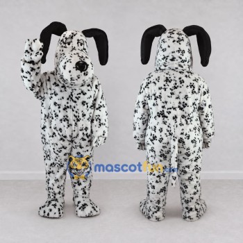 Custom White and Black Dalmatian Dog Mascot Costume Adult Full Body Suit for Pet Events